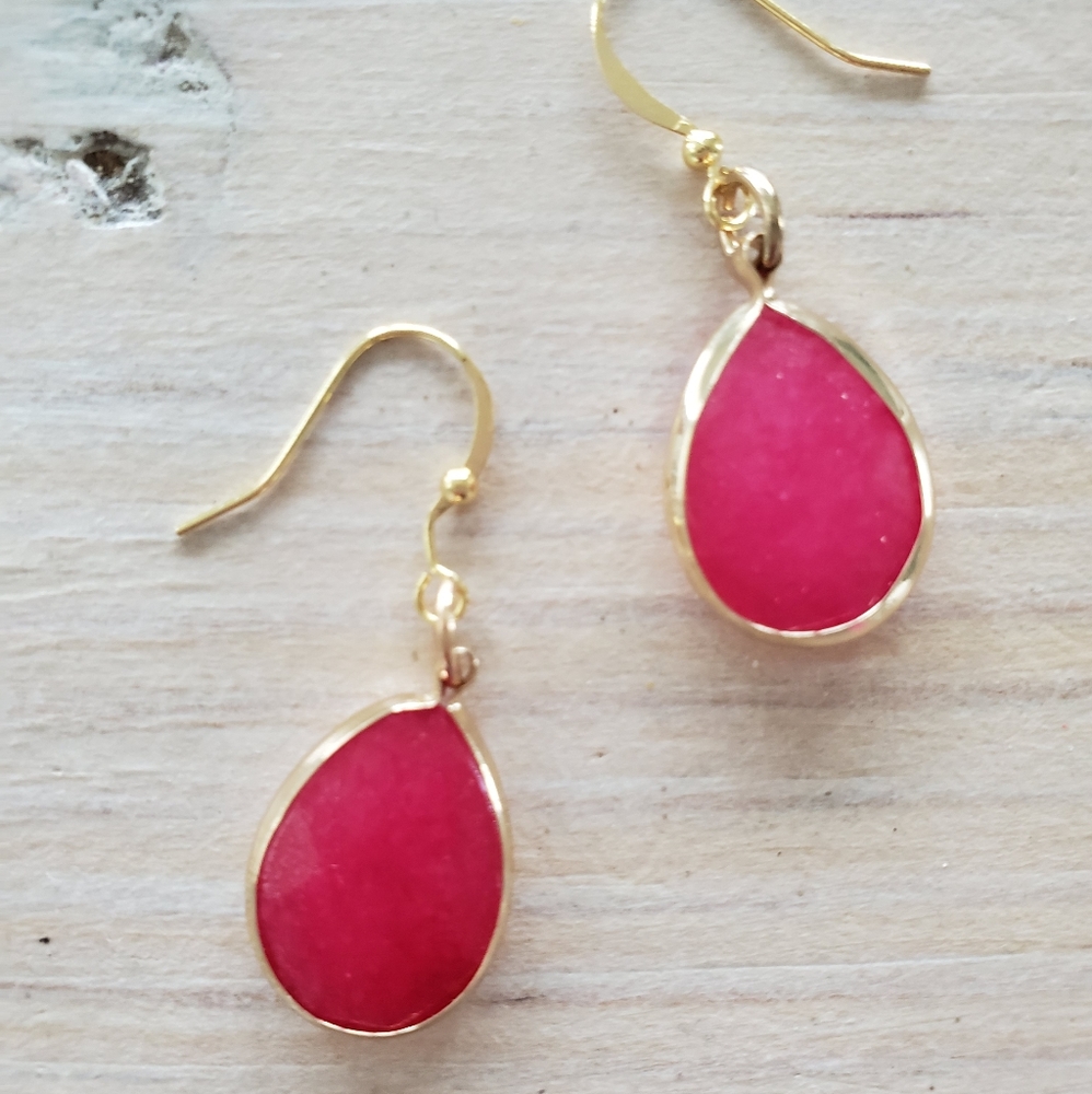 Devotionaluxe Cherry Quartz Earrings